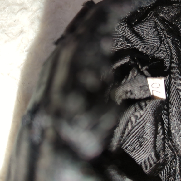 Prada Black Satin Pouch Authentic Converted To Shoulder Bag Edgy Silver Chain - Picture 4 of 11